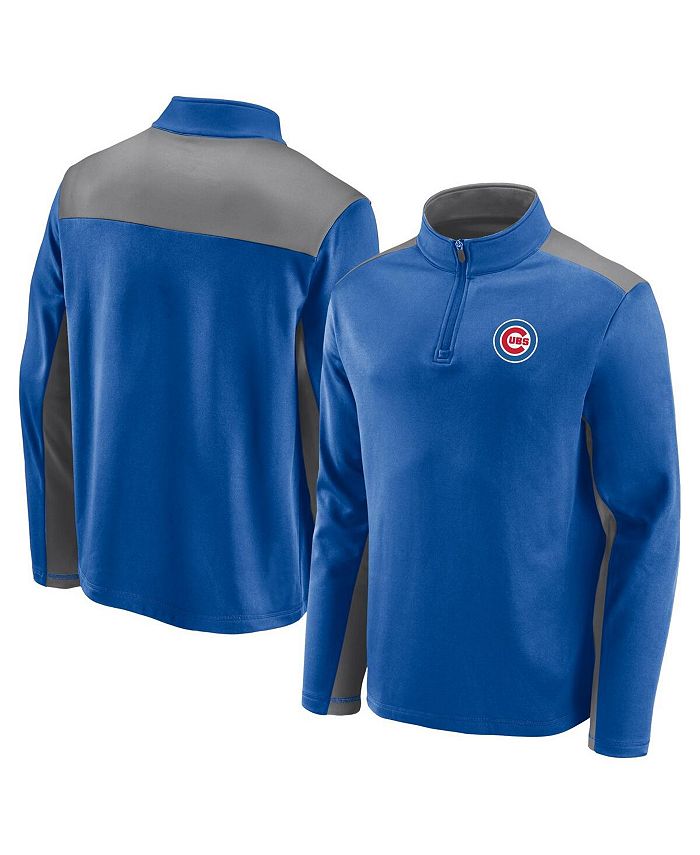 Fanatics Men's Royal Chicago Cubs Team Primary Logo QuarterZip Jacket