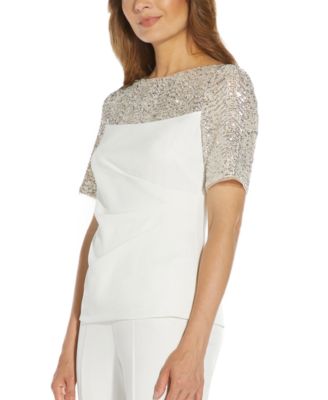 Adrianna Papell Embellished Top - Macy's