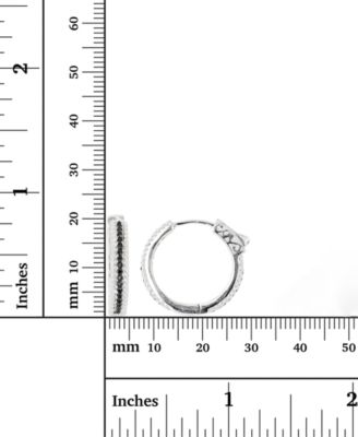 Black Spinel Hoop Earrings (1/2 ct. t.w.) in Sterling Silver