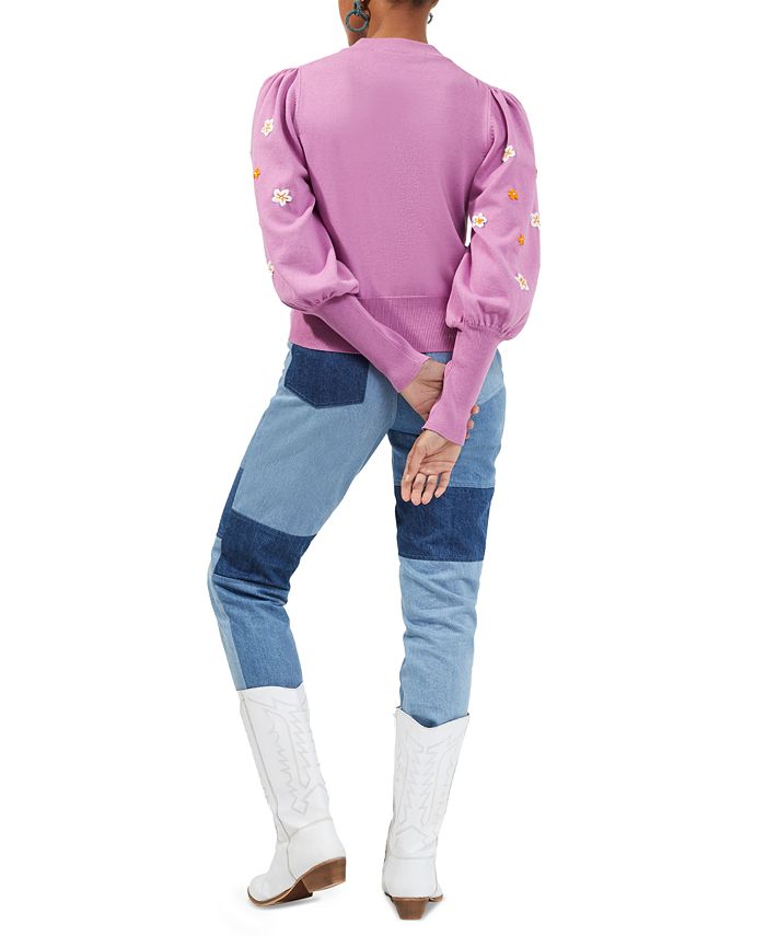 French Connection Kaitlyn Cotton Embroidered Sweater Macy s