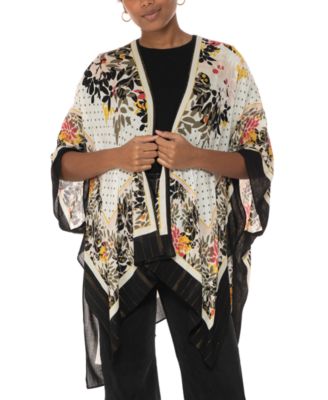 INC International Concepts - Floral-Print Metallic Topper