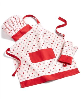 Martha Stewart Collection - Valentine's Day Kids 3-Pc. Apron Set, Created for Macy's