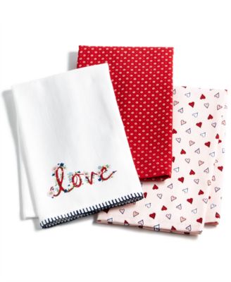 Martha Stewart Collection - Valentine's Day Kitchen Towels, Set of 3