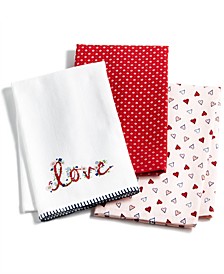 Valentine's Day Kitchen Towels, Set of 3, Created for Macy's