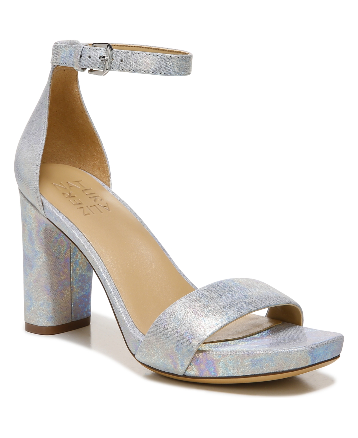 Naturalizer Joy Dress Ankle Strap Sandals Women's Shoes In Gray