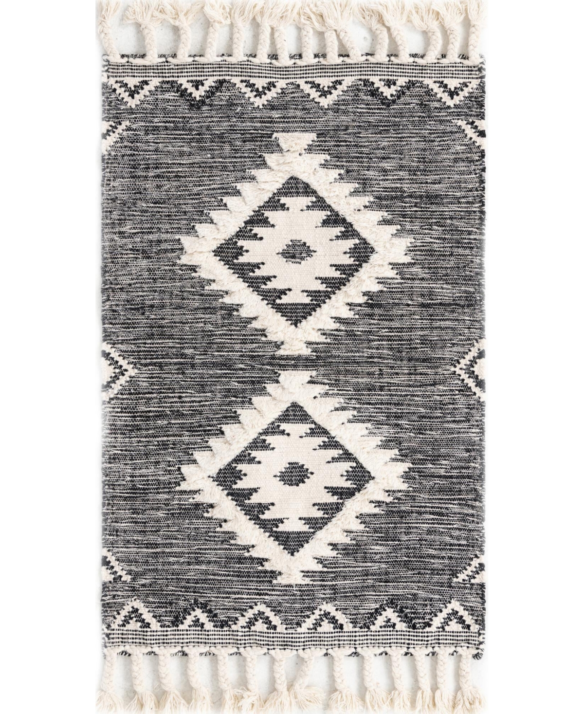 Bayshore Home Ridge Papago 3'3in x 5' Area Rug - Charcoal