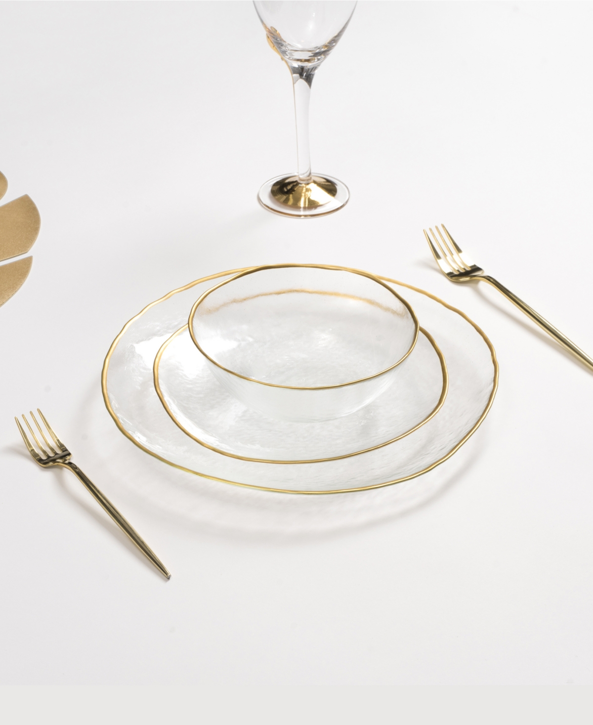 Dinner Plates, Set of 4 - Gold - Tone