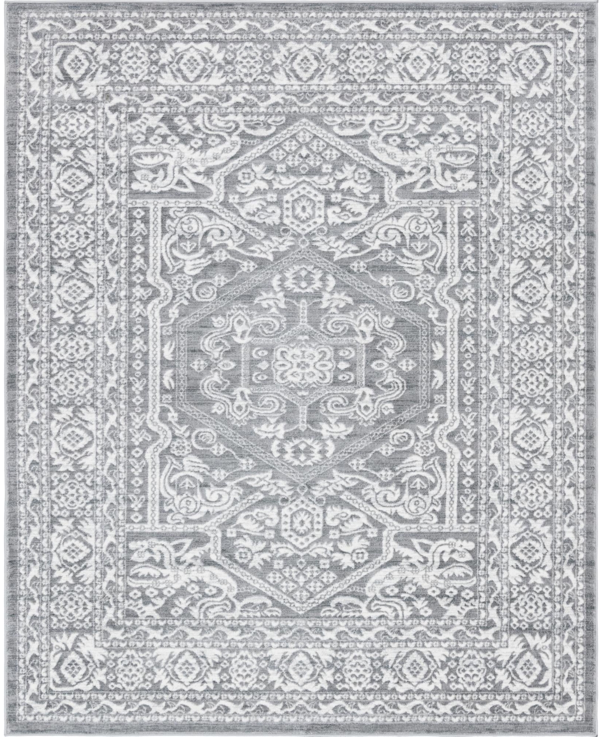 Bayshore Home Dorchester Medallion 7'10in x 10' Area Rug - Gray