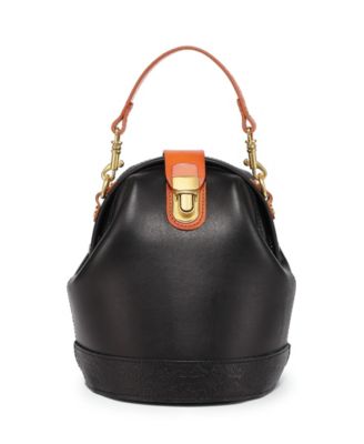 Women's Genuine Leather Doctor Bucket Crossbody Convertible Bag