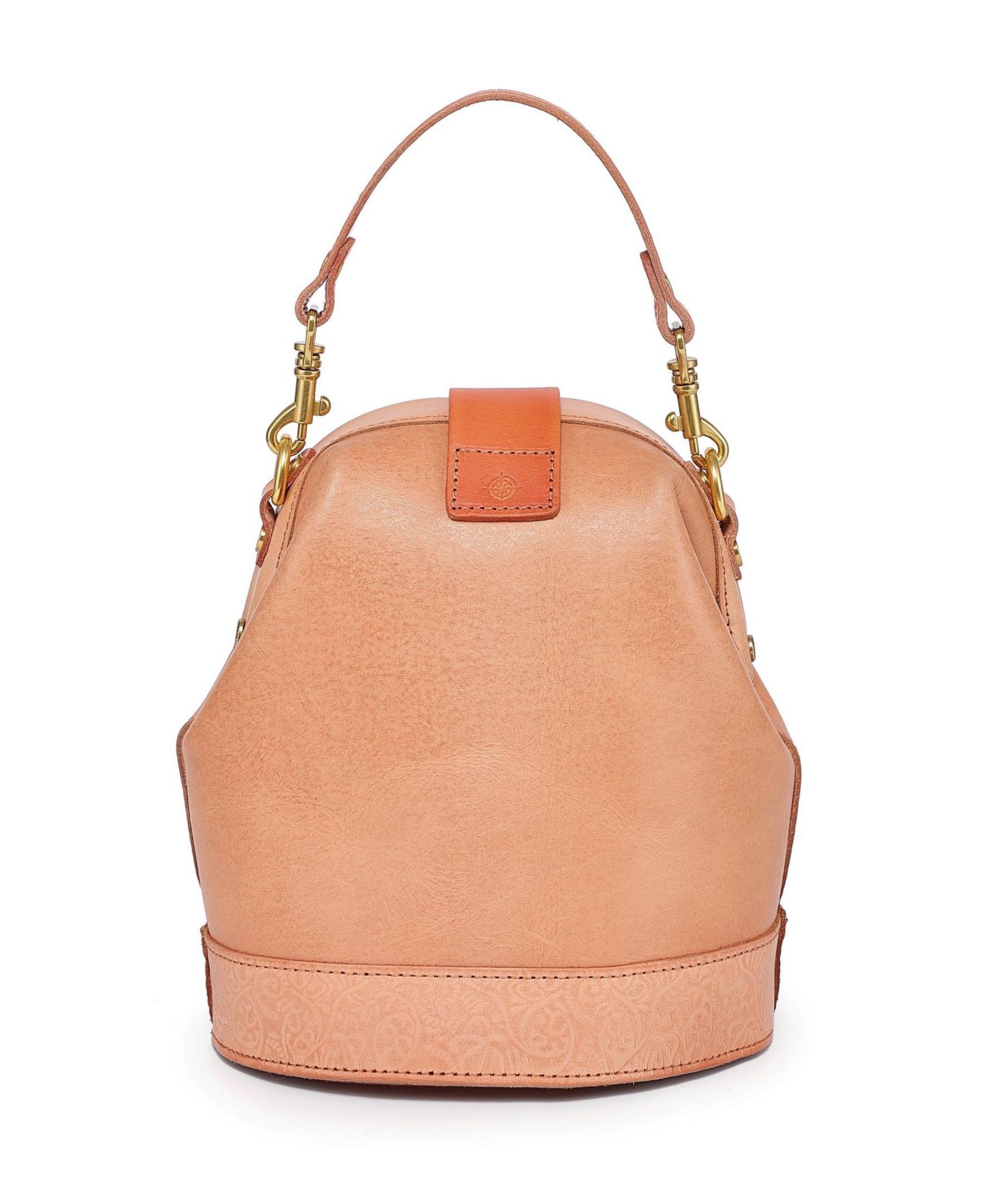 Женская сумка OLD TREND Doctor Mini Leather Bucket Crossbody, цвет: Пудровый — фото 8
