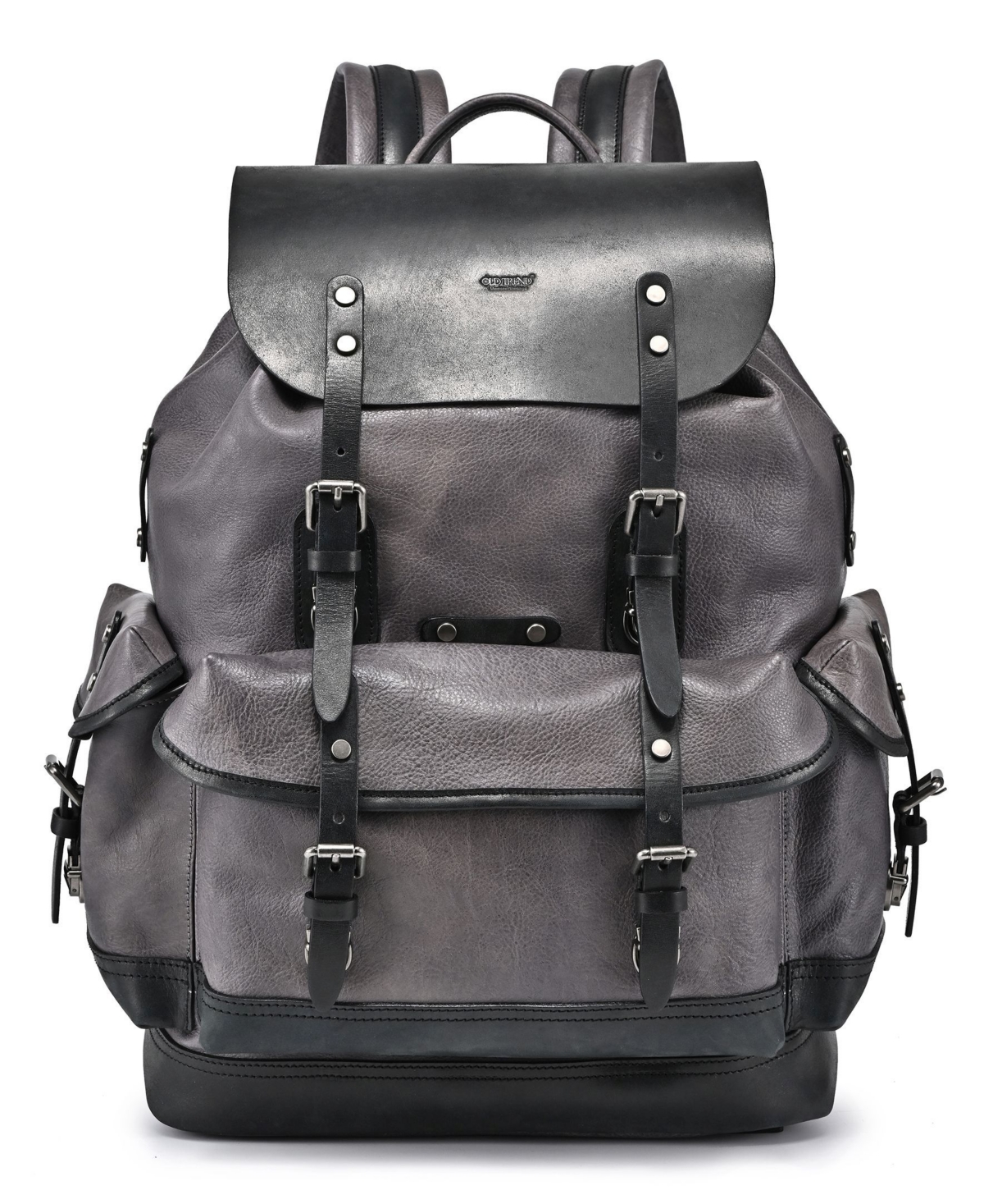 Women's Genuine Leather Westland Backpack - Slate, Black