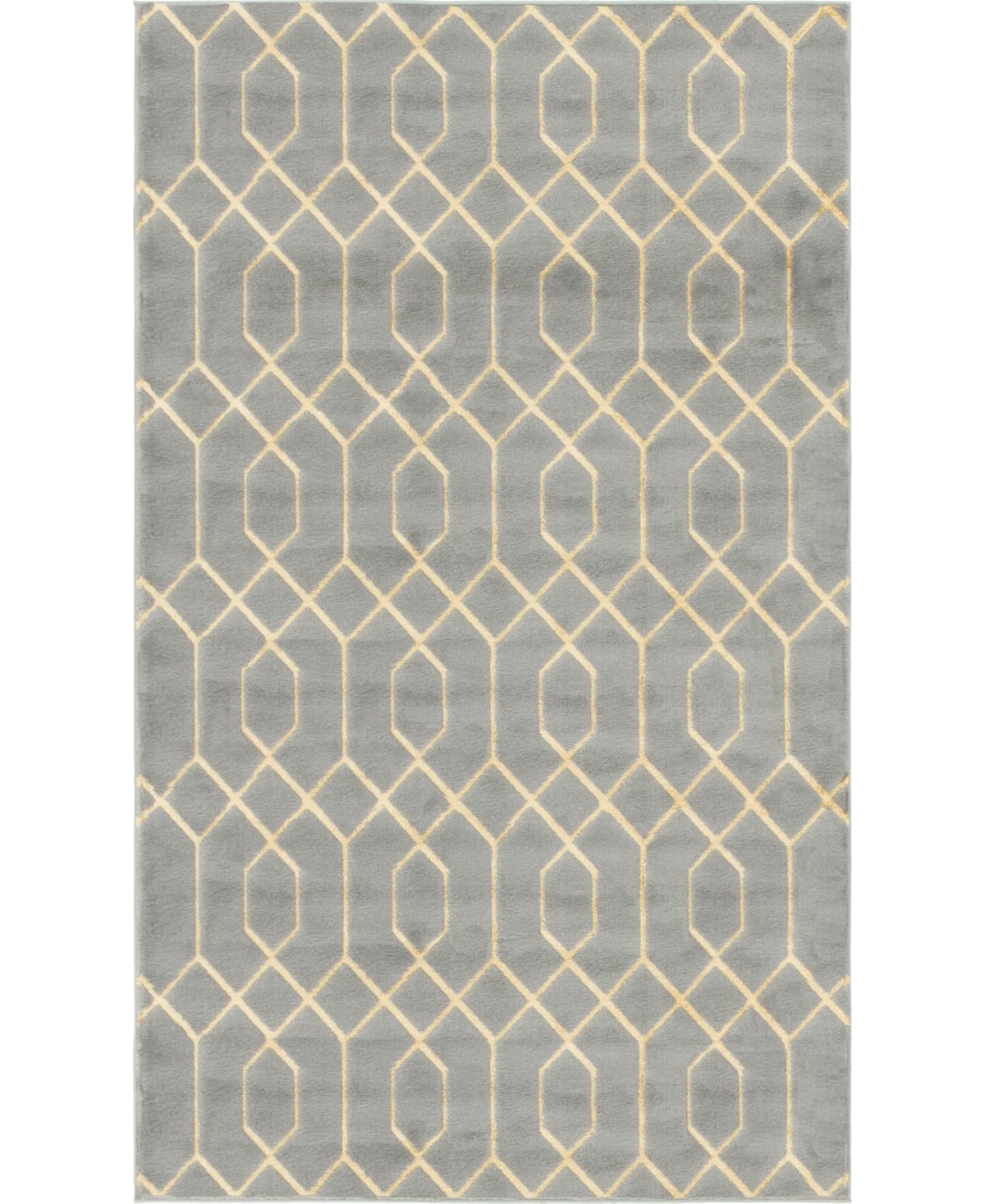Marilyn Monroe Glam Mmg001 5' X 8' Area Rug In Gray Gold