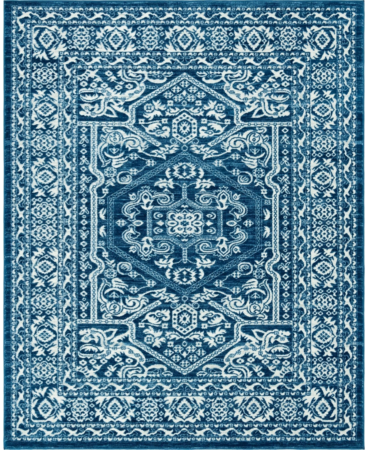Bayshore Home Dorchester Medallion 7'10in x 10' Area Rug - Blue