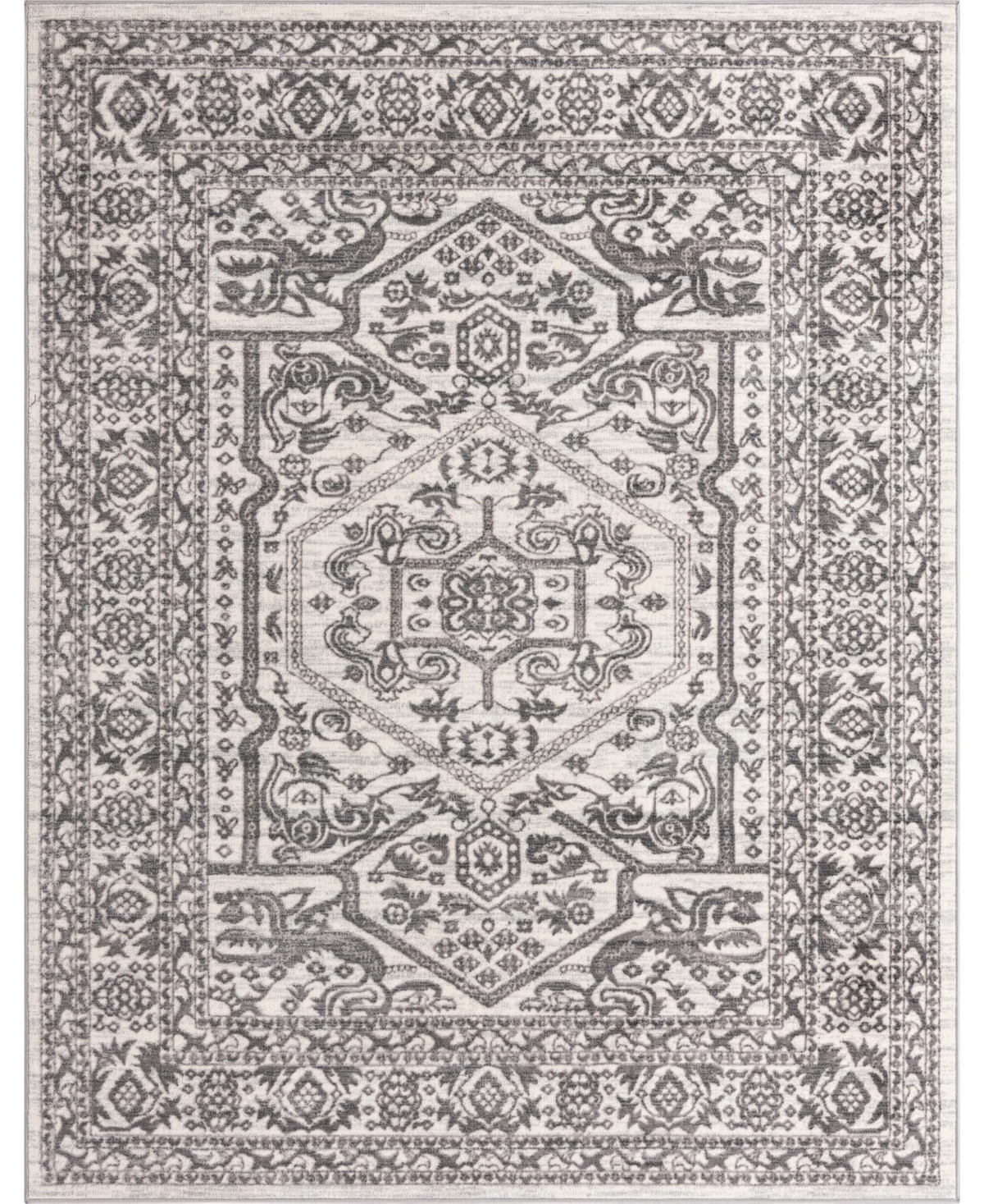 Bayshore Home Dorchester Medallion 7'10in x 10' Area Rug - Ivory