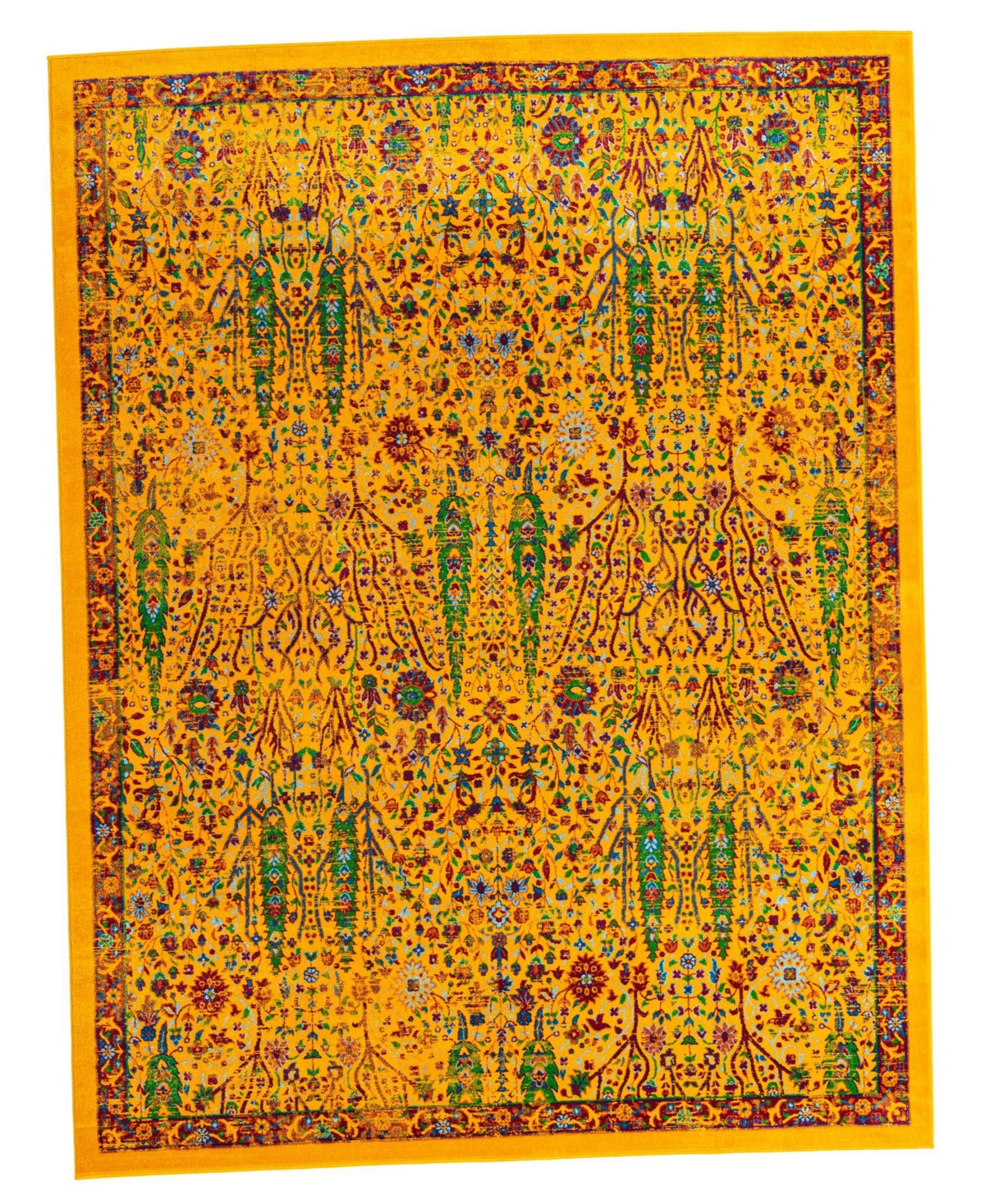 Bayshore Home Gozo Kaiso 7'10in x 10' Area Rug - Yellow
