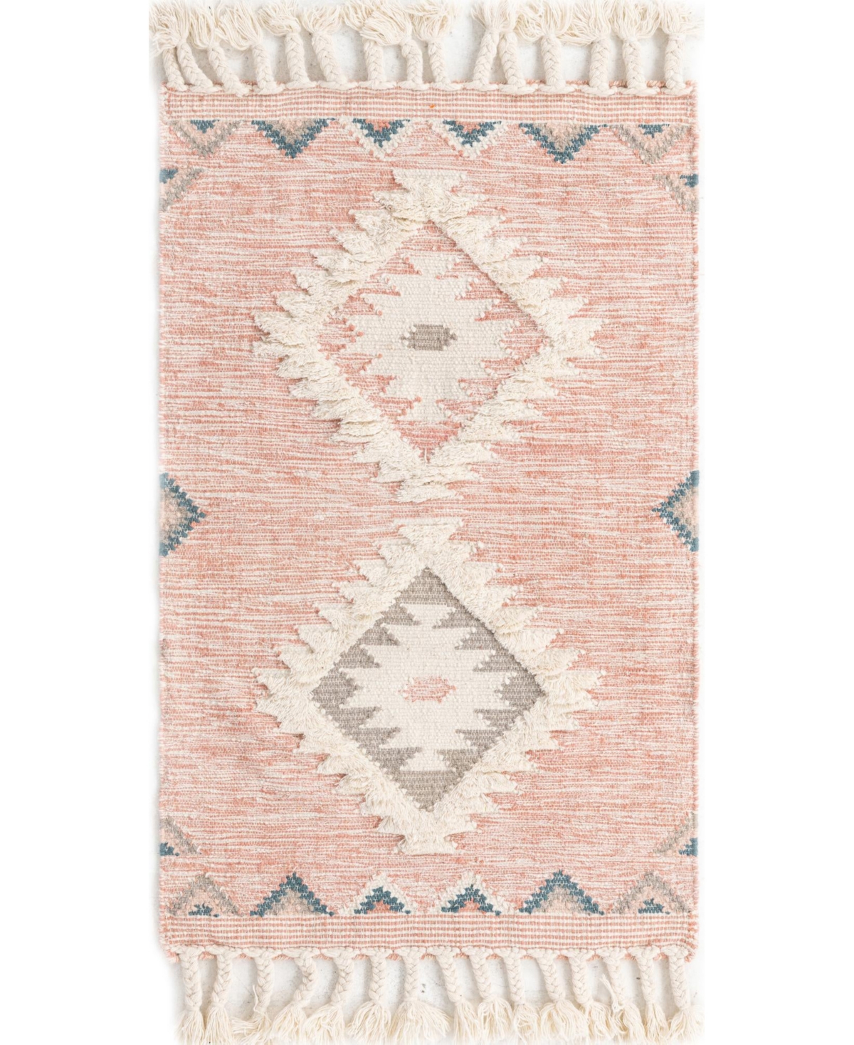 Bayshore Home Ridge Papago 3'3in x 5' Area Rug - Pink