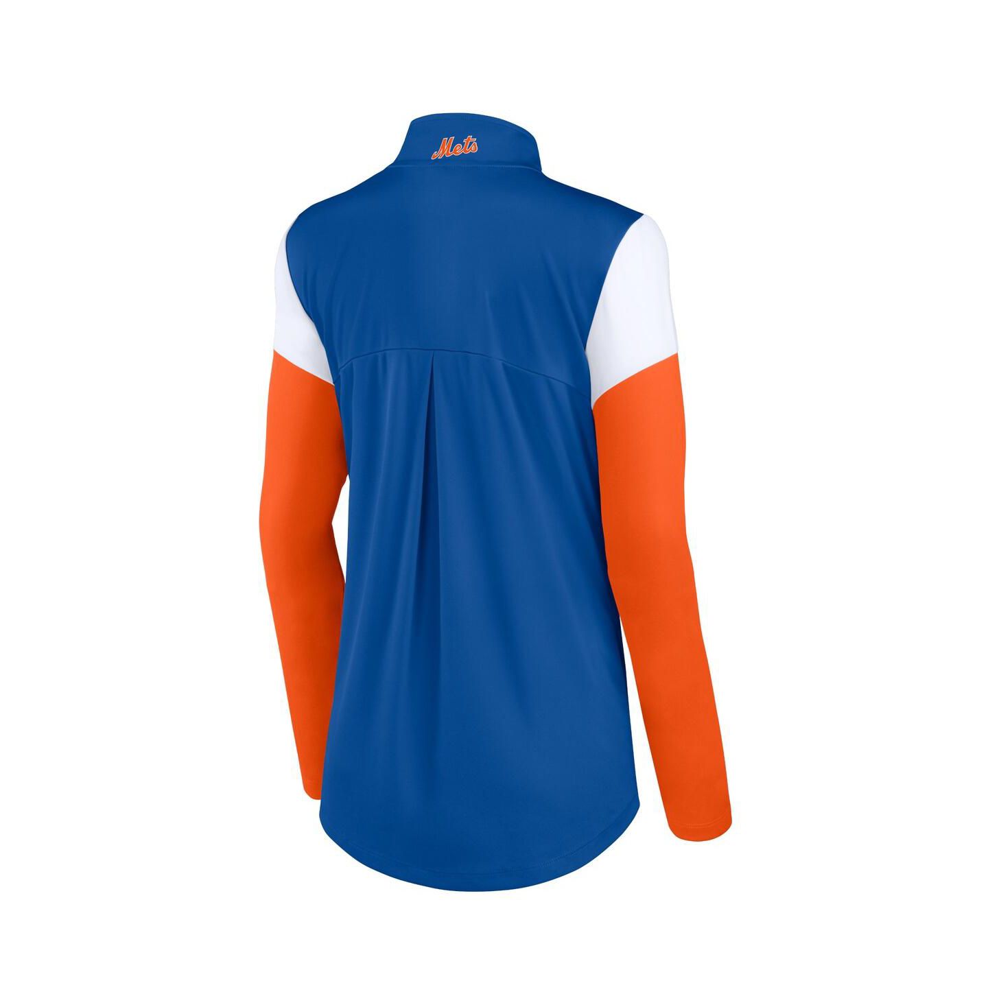 Женская куртка Fanatics Royal and Orange New York Mets Authentic Fleece Quarter-Zip — фото 4