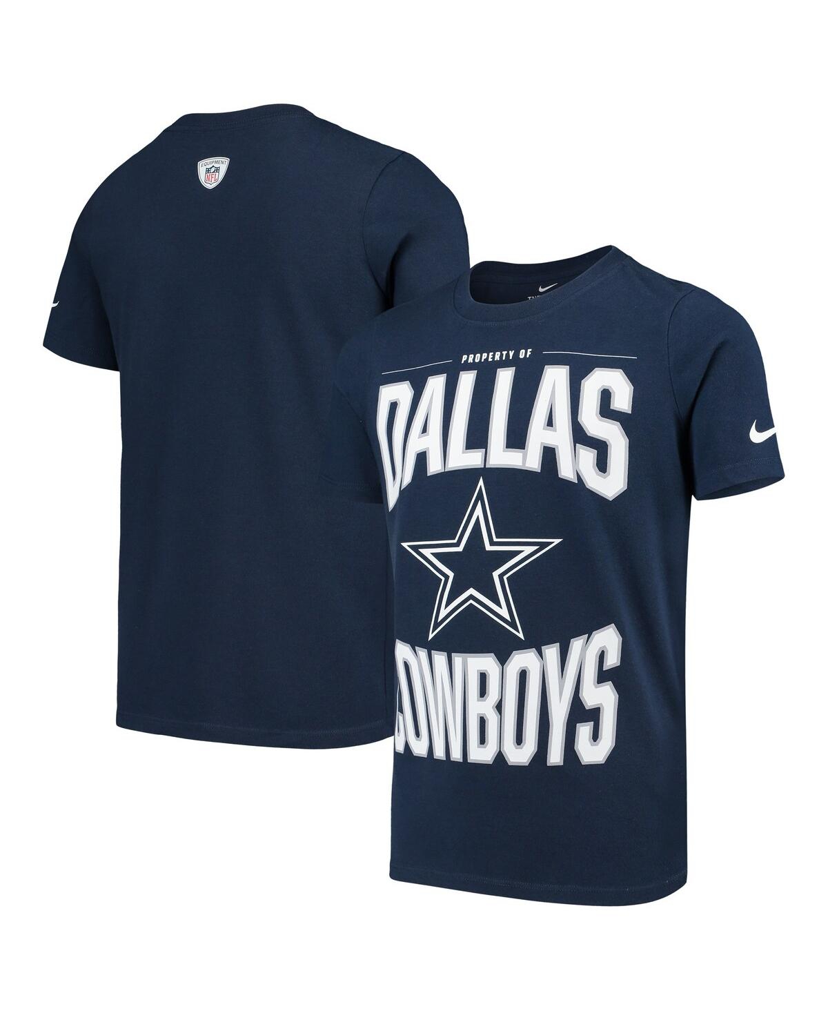 Youth Boys Nike Navy Dallas Cowboys Property Of Performance T-shirt