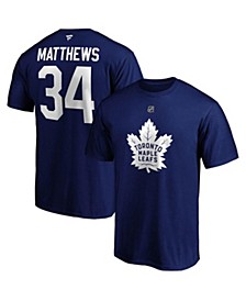 Men's Branded Auston Matthews Blue Toronto Maple Leafs Big and Tall Name & Number T-shirt