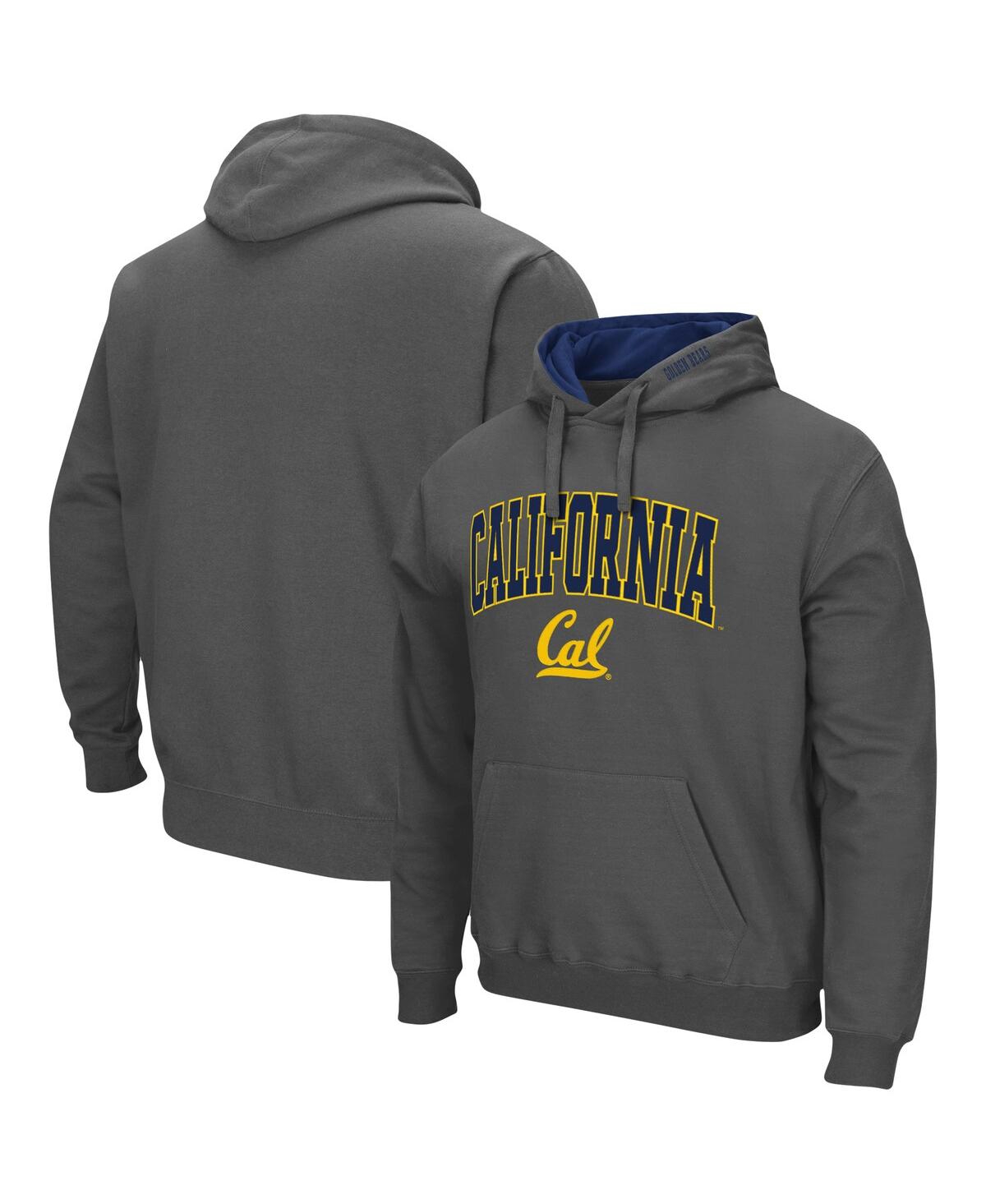 Colosseum Men's  Charcoal Cal Bears Arch And Logo 3.0 Pullover Hoodie