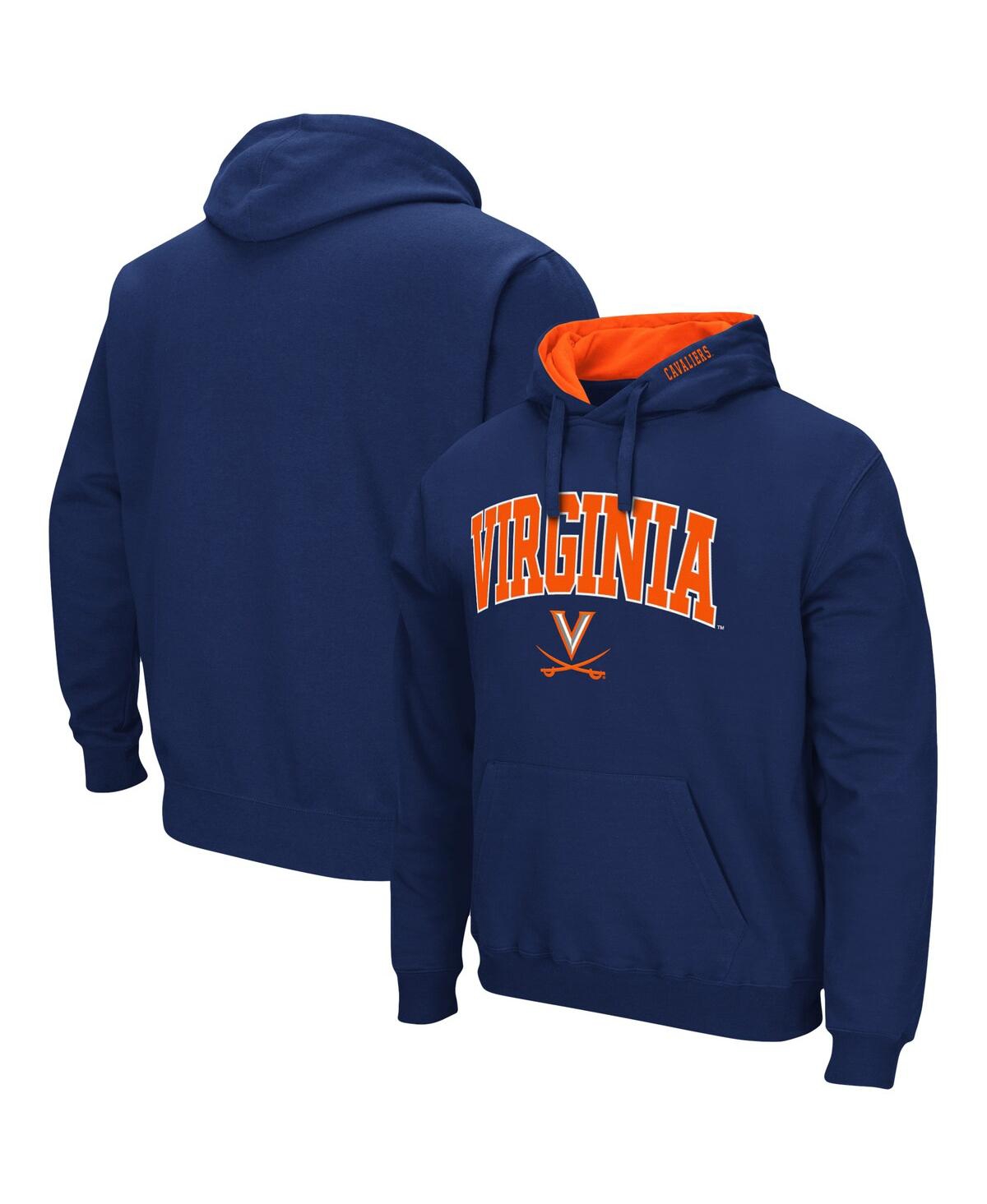Shop Colosseum Men's  Navy Virginia Cavaliers Arch And Logo 3.0 Pullover Hoodie