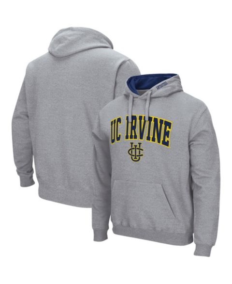 Мужское худи Colosseum UC Irvine Anteaters Arch and Logo Pullover, цвет: Меланжевый серый