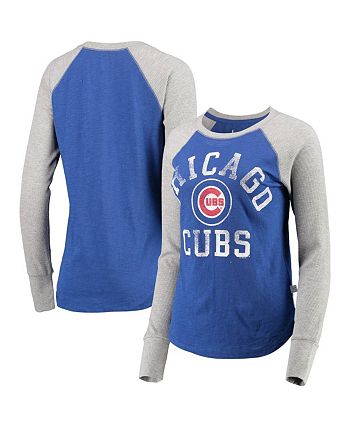 Women's Touch Royal/Gray Los Angeles Dodgers Waffle Raglan Long