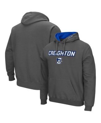 Men's Charcoal Creighton Bluejays Arch and Logo Pullover Hoodie