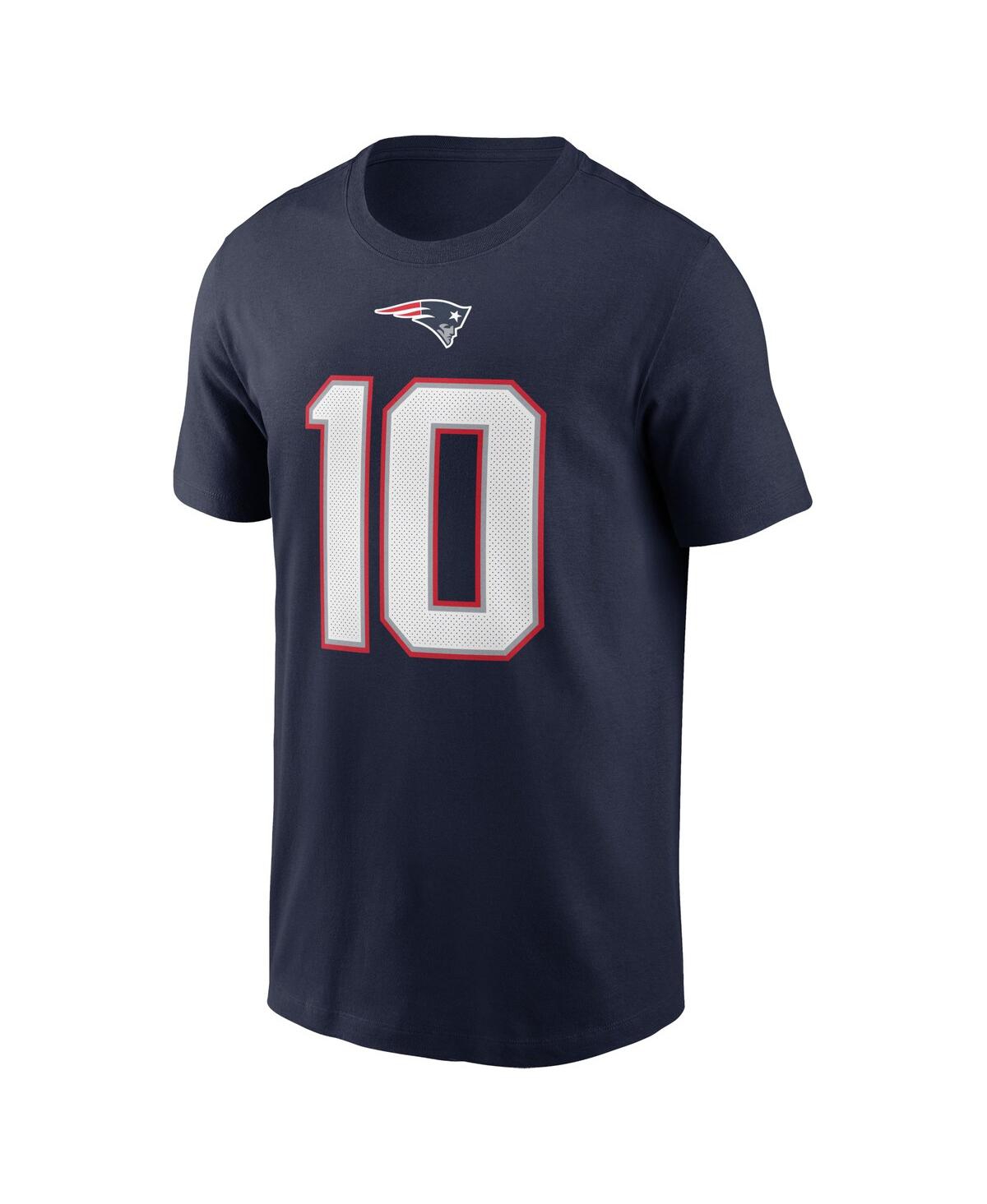 Men's Nike Mac Jones Navy New England Patriots 2021 Nfl Draft First Round Pick Player Name & Number T-shirt