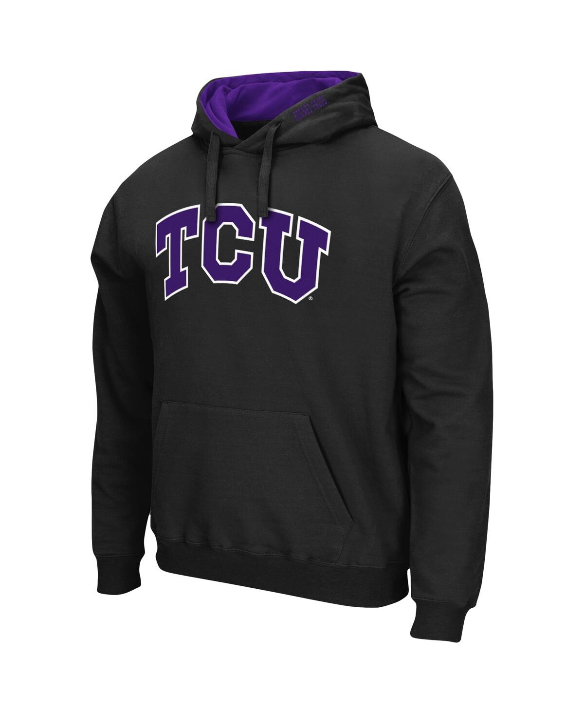Colosseum Men's  Heathered Gray Tcu Horned Frogs Arch And Logo 3.0 Full-zip Hoodie In Heathered Gray