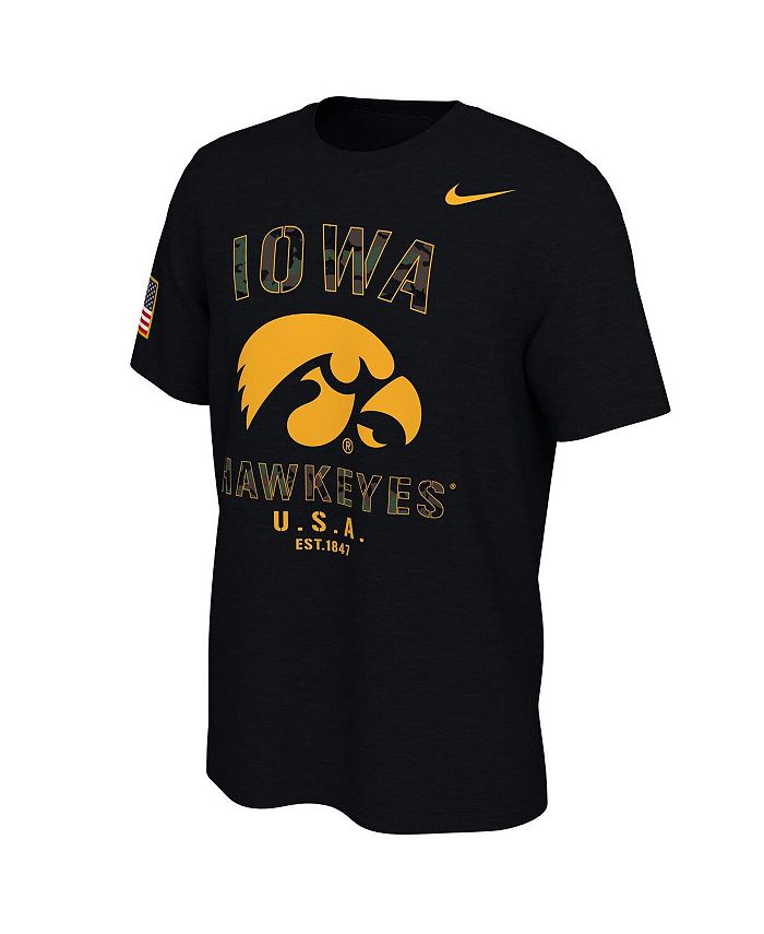 Nike Men's Black Iowa Hawkeyes Veterans Day T-shirt - Macy's