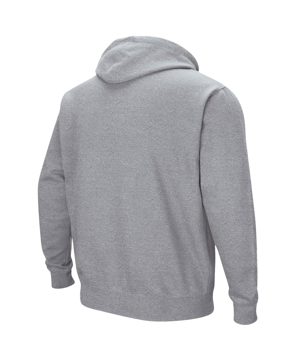 Shop Colosseum Men's  Heathered Gray Ndsu Bison Arch And Logo Pullover Hoodie