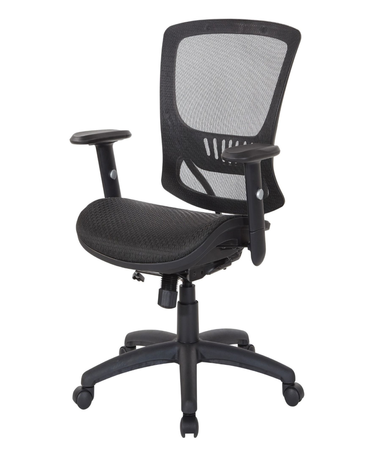 Mesh Screen Seat and Back Manager's Chair with Height Adjustable Arms - Blue