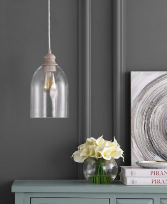 Fontaine 6.25" Adjustable Greige Glass Led Pendant