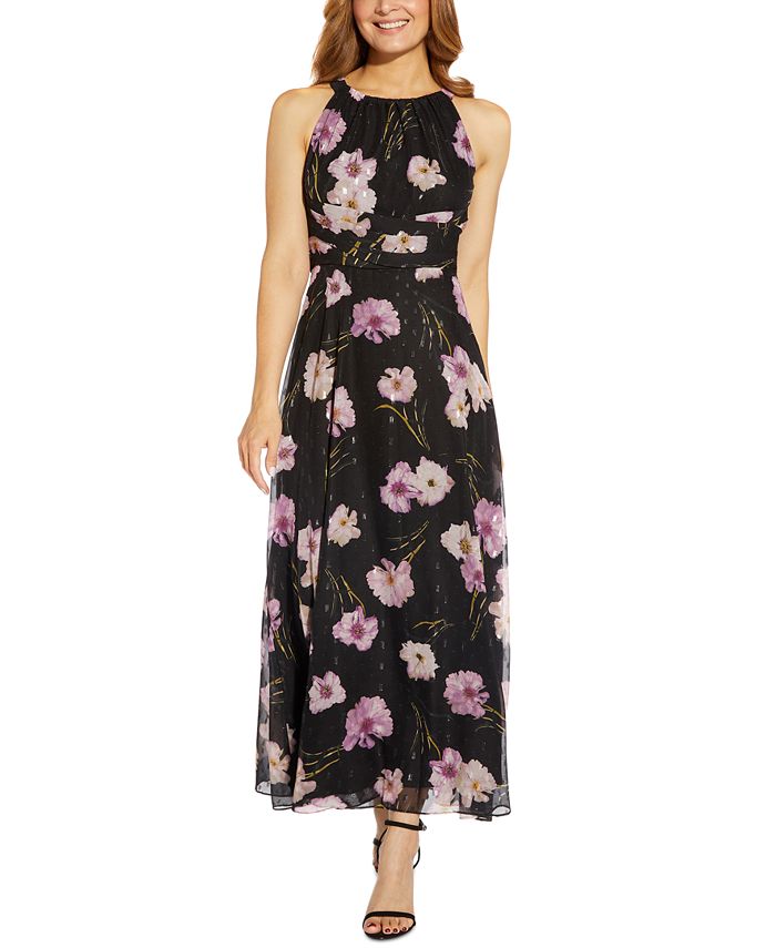 Adrianna Papell Floral-Print Dress - Macy's