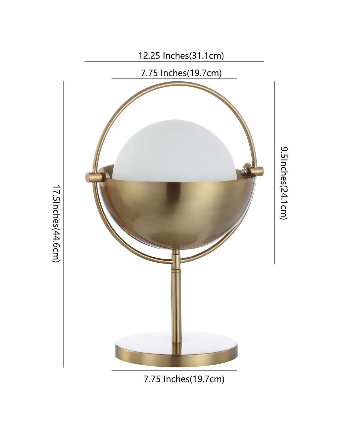 Casi Art Deco Mid-Century Globe Led Table Lamp