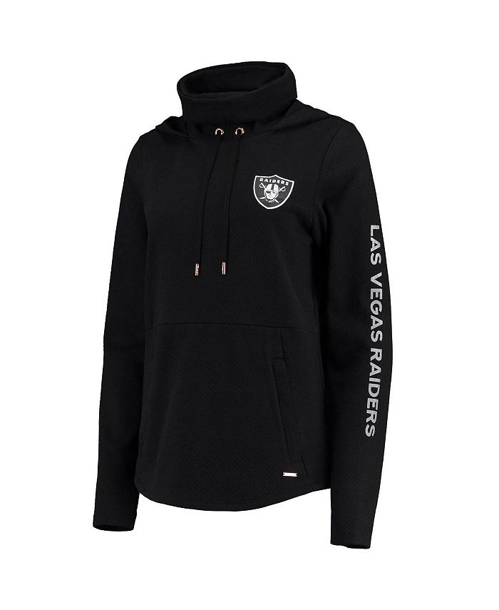 Msx By Michael Strahan Womens Black Las Vegas Raiders Amelia Turtleneck Pullover Hoodie Macys 