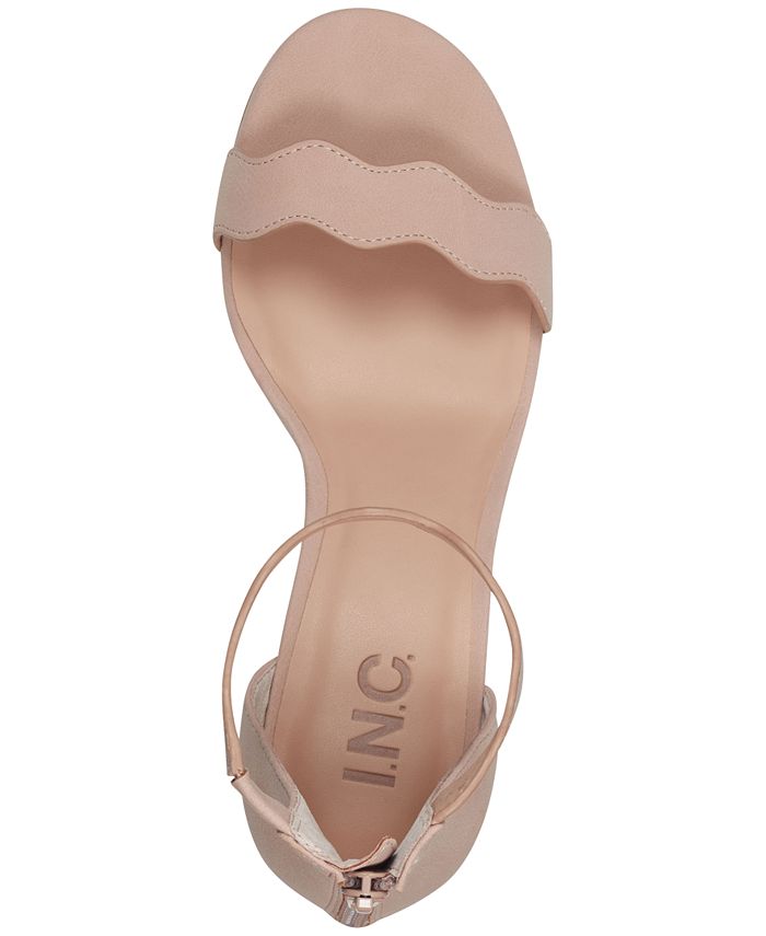 INC International Concepts - Hadwin Scallop Block-Heel Sandals