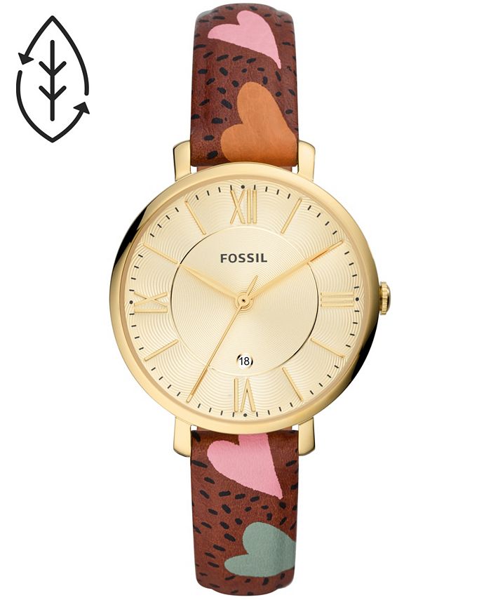 Fossil heart cheap watch women's