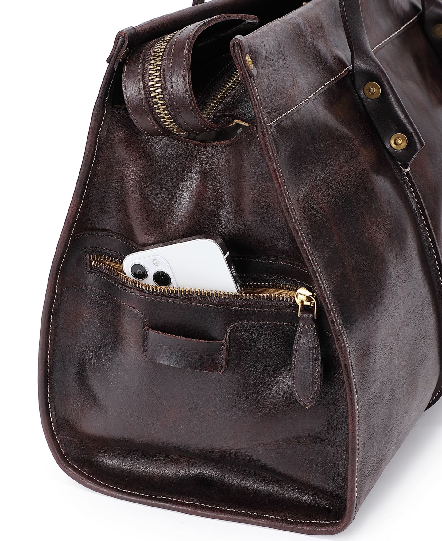 Женская сумка OLD TREND Genuine Leather Spring Hill Duffel, цвет: Коричневый — фото 8