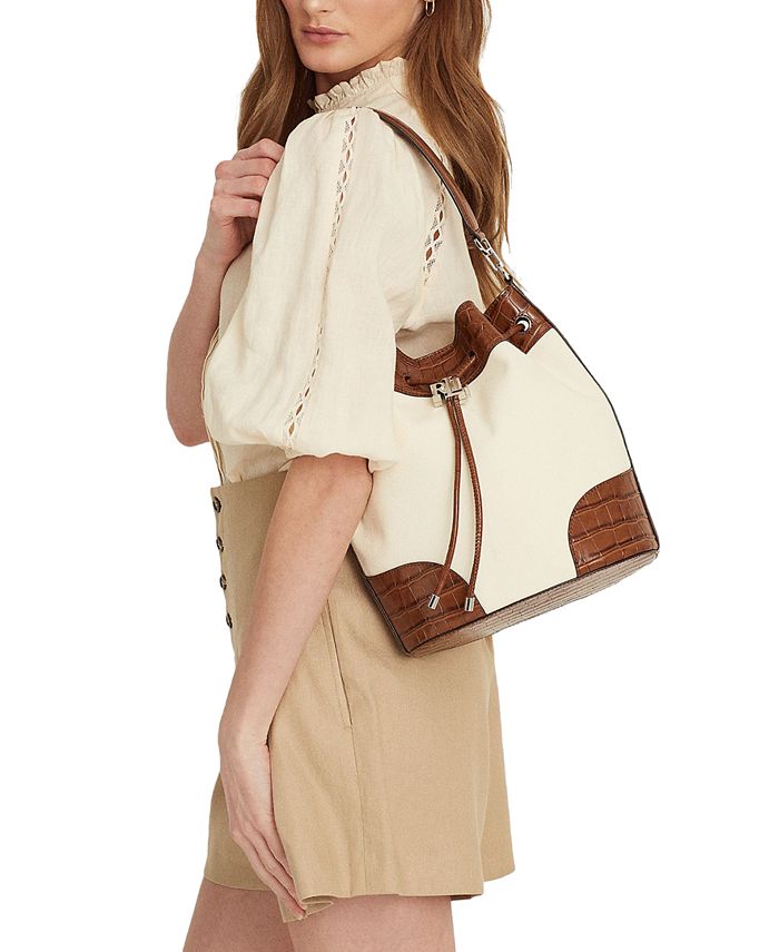 Lauren Ralph Lauren Canvas Large Andie Drawstring Bag Macy's
