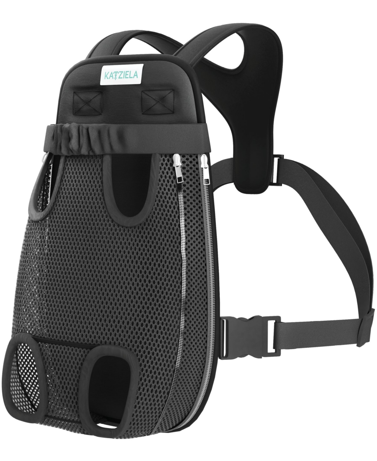 Katziela Kangaroo Pouch Front Pack Medium Dog Carrier In Black ModeSens