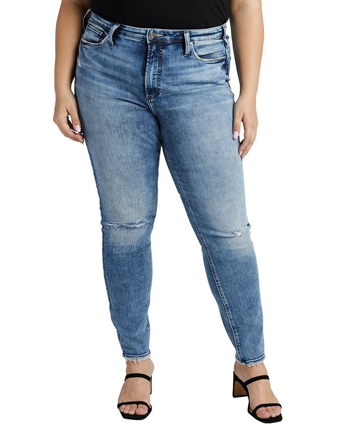 Silver Jeans Co. Plus Size High Note High Rise Skinny Jeans - Macy's