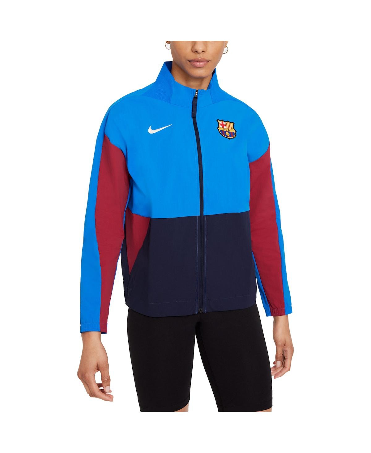 Women's Nike Blue Barcelona Full-Zip Performance Anthem Jacket