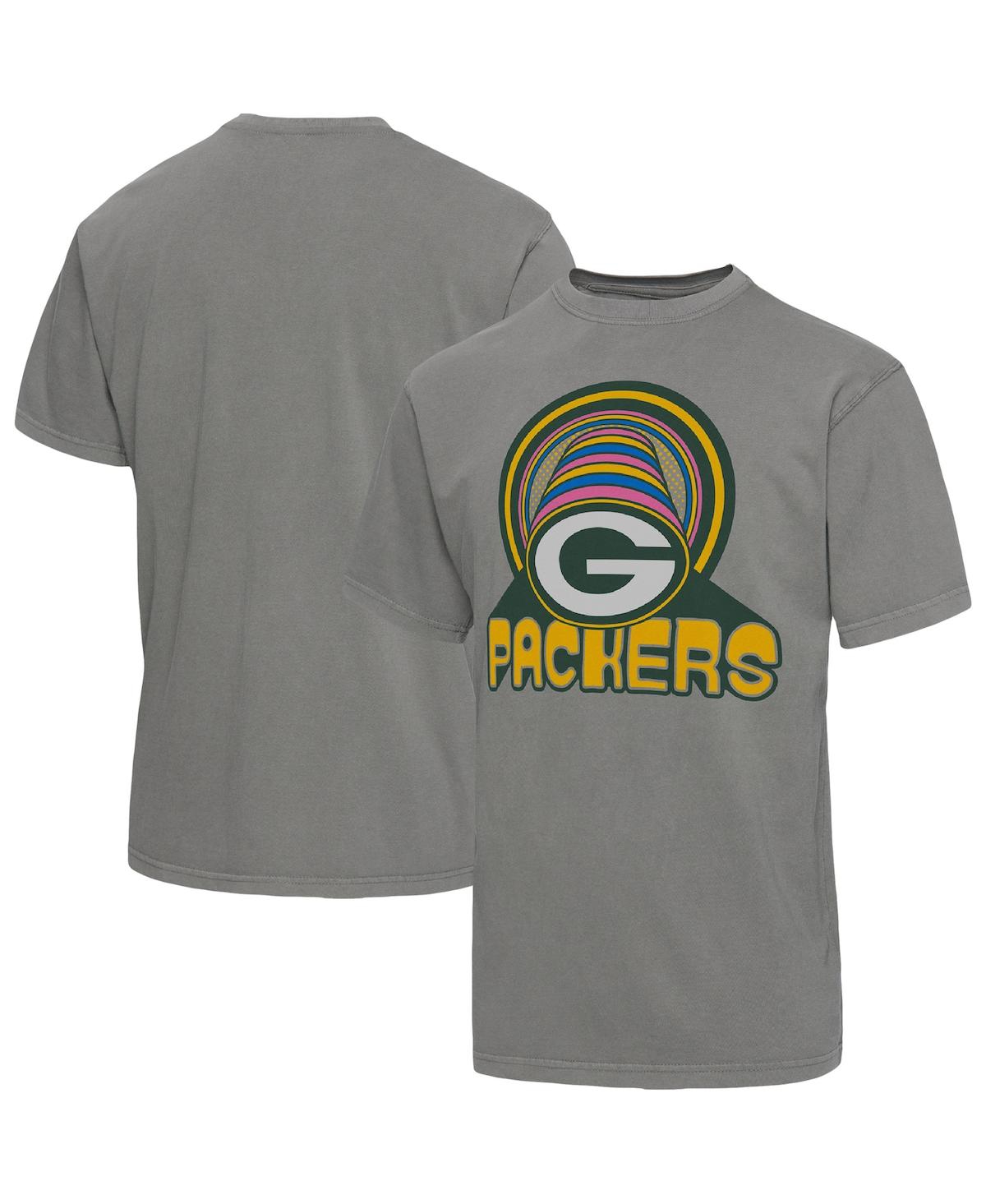 Men's Junk Food Graphite Green Bay Packers Wonderland Infinity Vibe T-shirt - Graphite