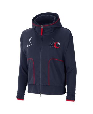 Women's Navy Washington Mystics Full-Zip Knit Jacket