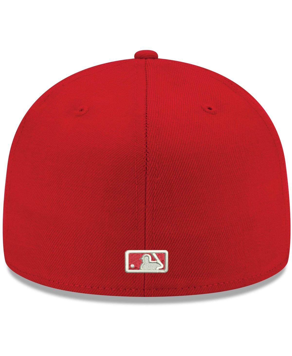 Men's New EraLos Angeles Angels Logo White 59FIFTY Fitted Hat - Red