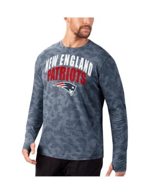 Men's Navy New England Patriots Camo Performance Long Sleeve T-shirt