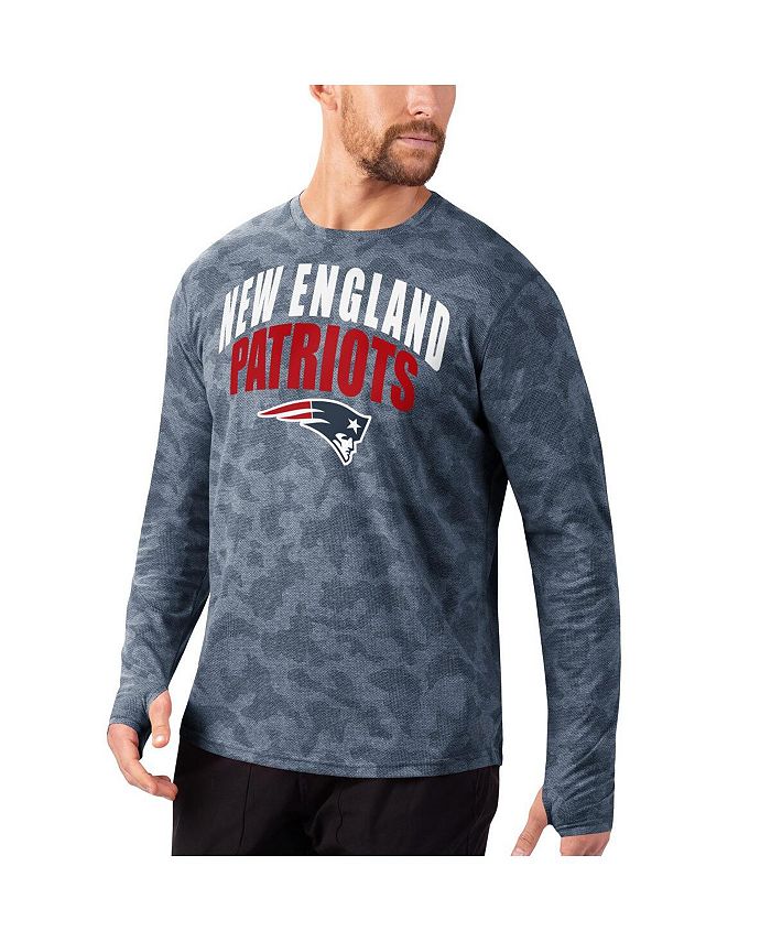 Msx By Michael Strahan Mens Navy New England Patriots Camo Performance Long Sleeve T Shirt Macys 