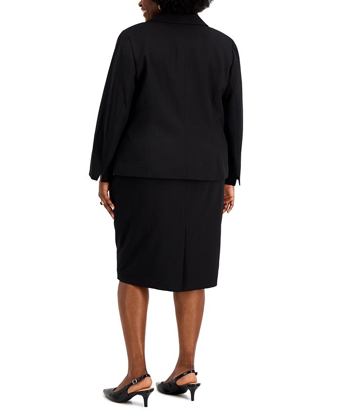 Le Suit Plus Size Seamed Skirt Suit - Macy's